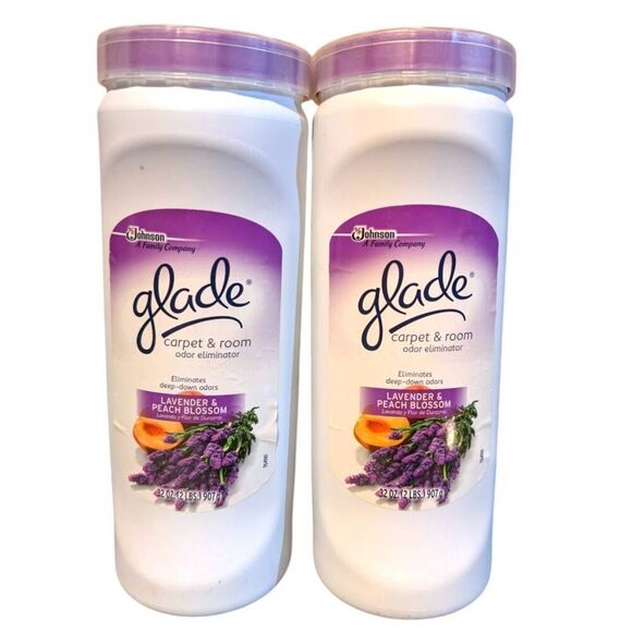 Glade Carpet & Room Odor Eliminator Lavender & Peach Blossom 32 oz Lot‎ of 2 - Picture 1 of 5